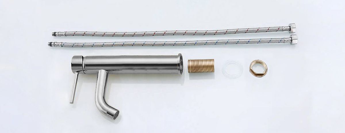 Waschbeckenarmatur REA-Lun High, Aufsatzmontage, Luftsprudler, Chrom-Finish