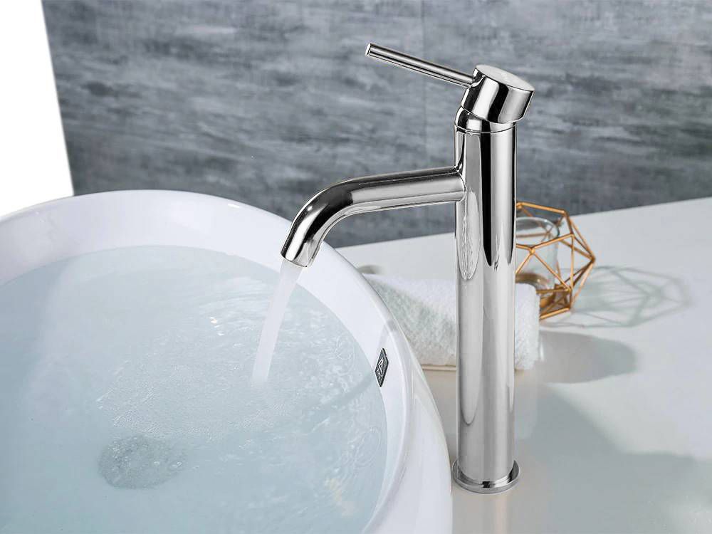 Waschbeckenarmatur REA-Lun High, Aufsatzmontage, Luftsprudler, Chrom-Finish