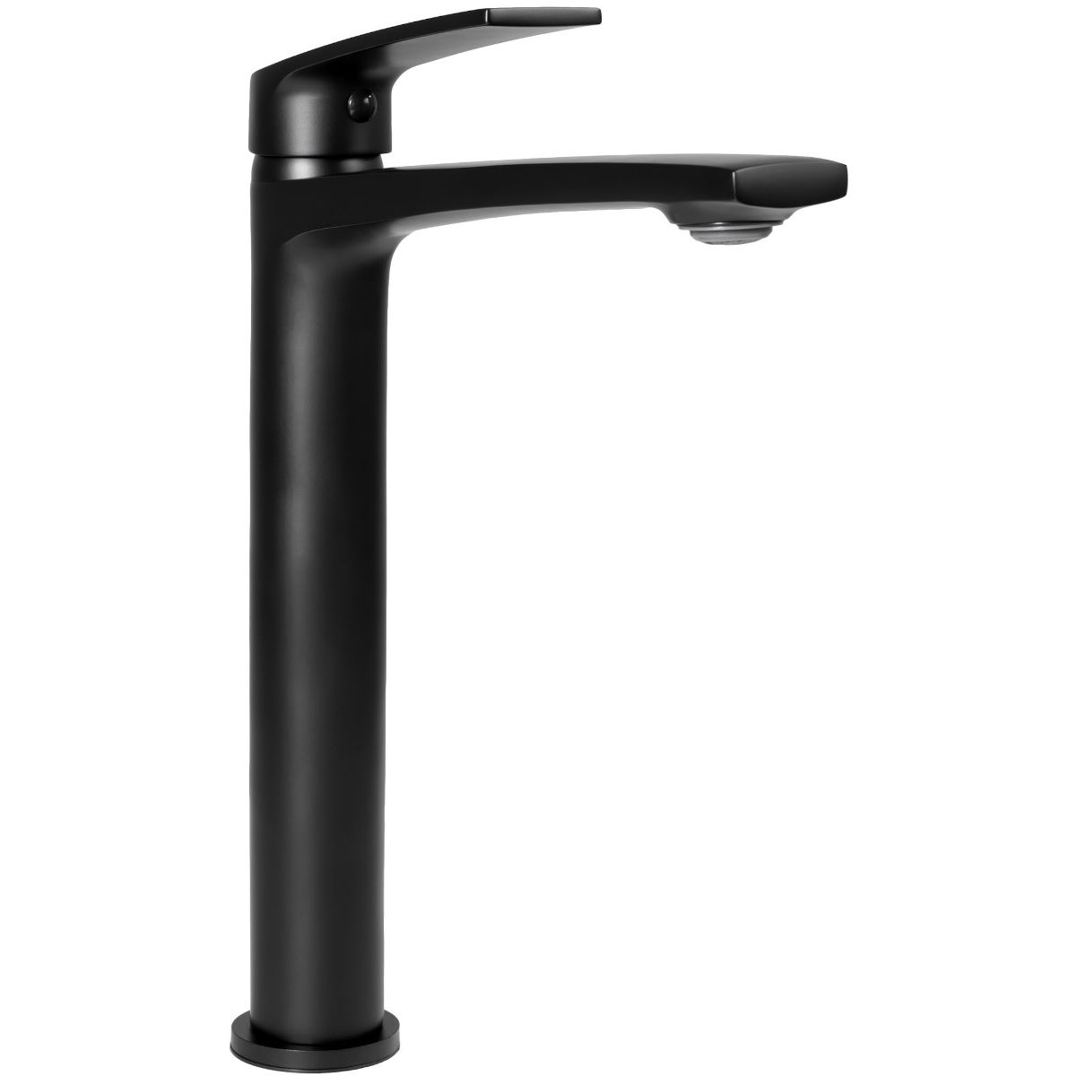Waschtischarmatur REA-Luppo Black High, Aufsatzmontage, mattschwarzes Finish, Luftsprudler, besonderes Design