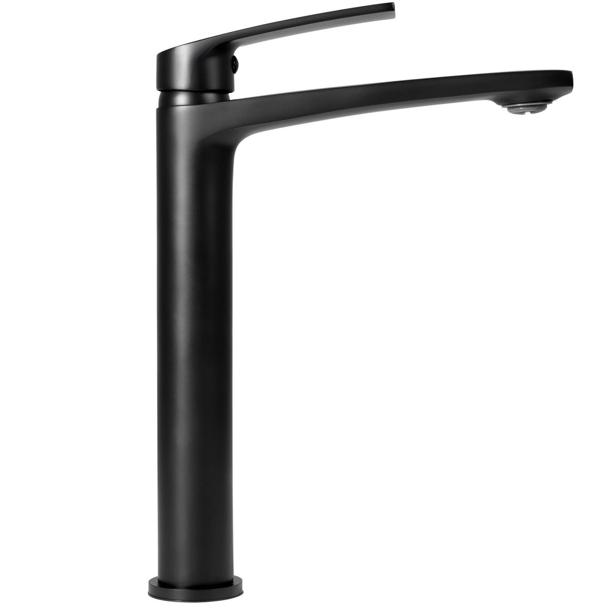 Waschtischarmatur REA-Luppo Black High, Aufsatzmontage, mattschwarzes Finish, Luftsprudler, besonderes Design