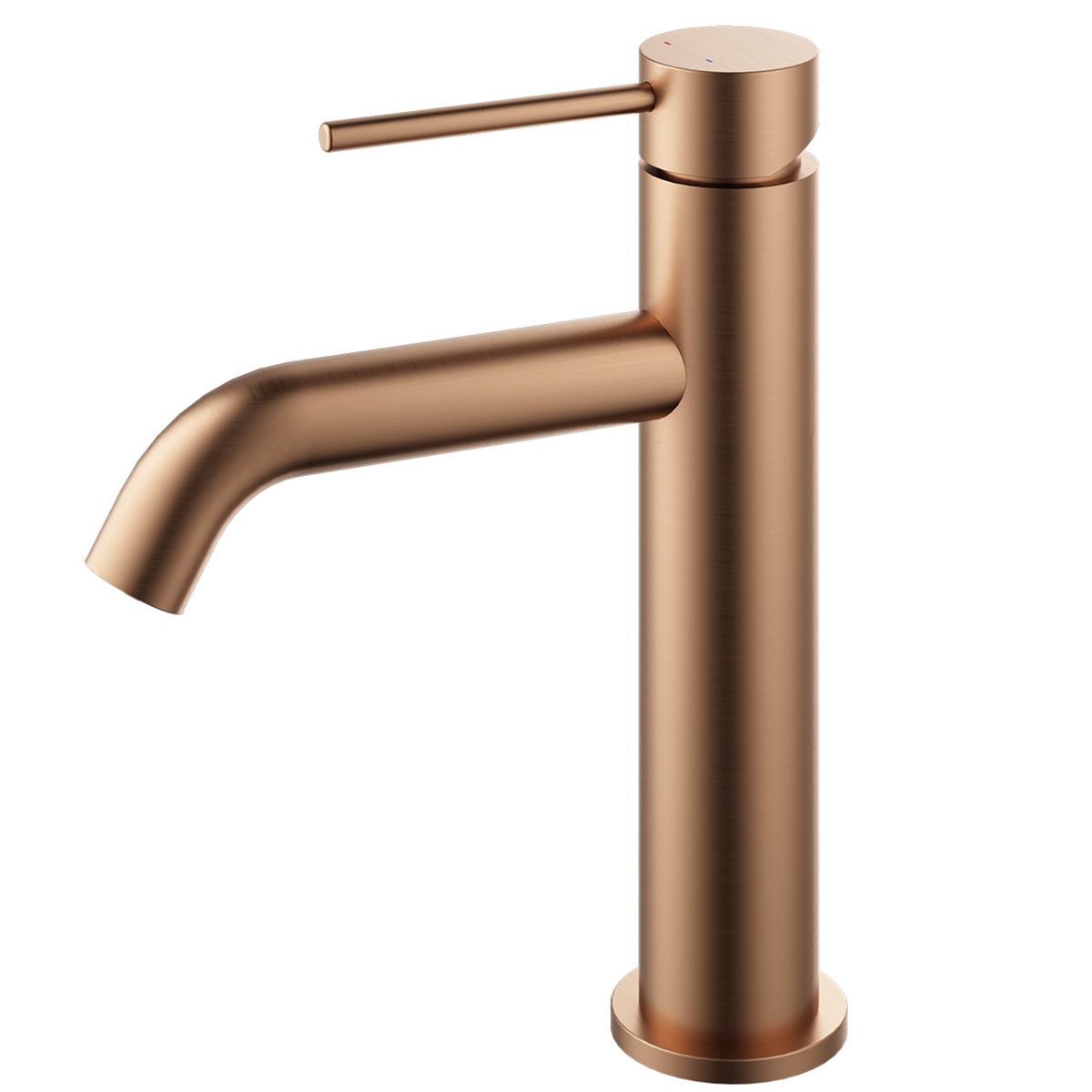 Waschbeckenarmatur, Roségold Matt, mit Perlator, Edelstahl, Waschbeckenmontage, Fino