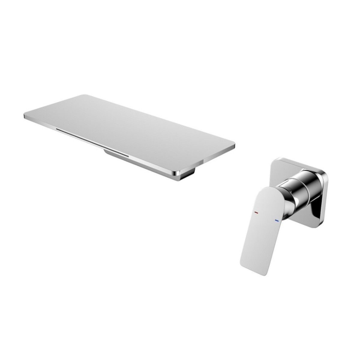 Waschbeckenarmatur, Wasserfall-Design, Chrom, Wandmontage, Messing, Einhebelmischer, Fantezia