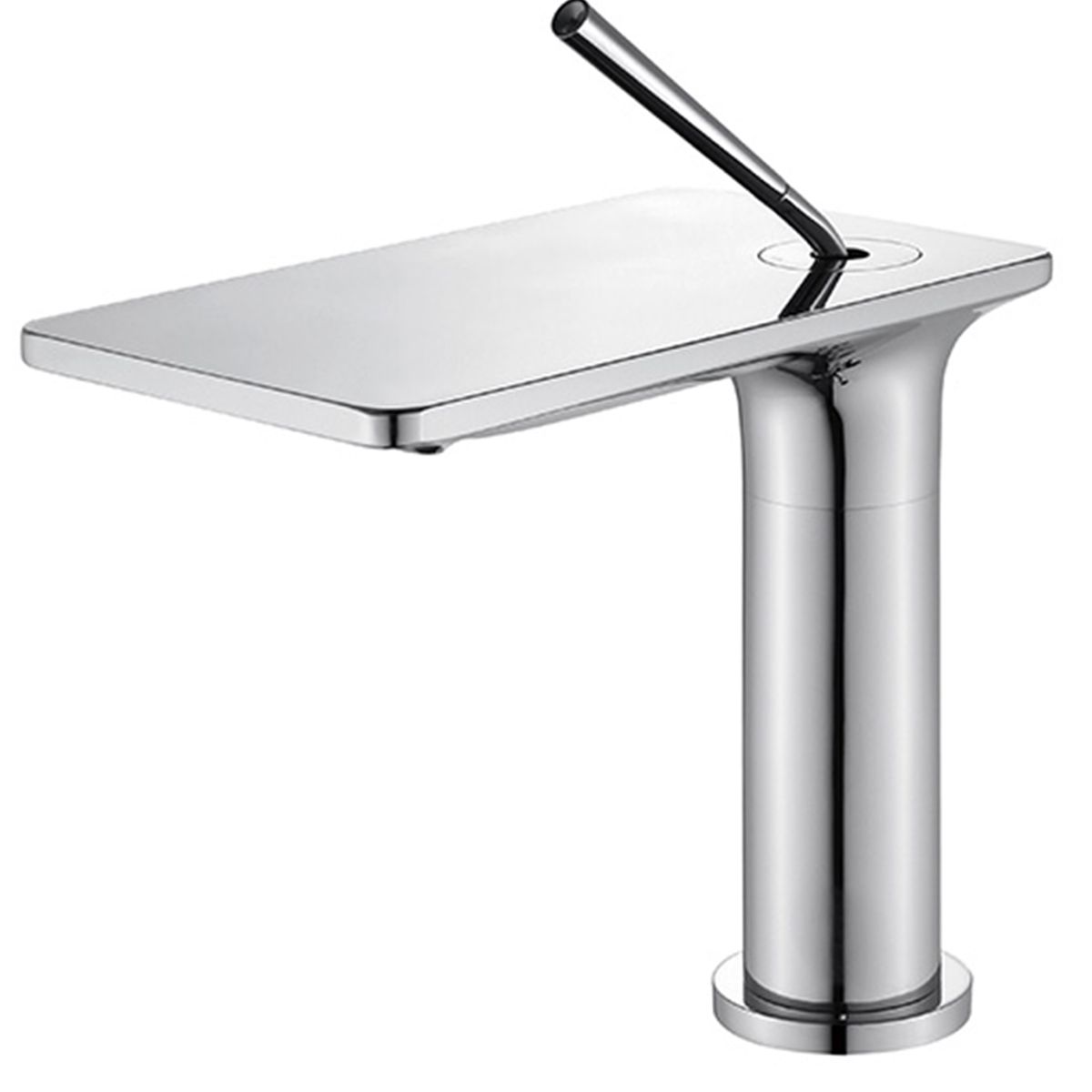 Waschbeckenarmatur, Wasserfall-Design, Chrom, Waschbeckenmontage, Dion