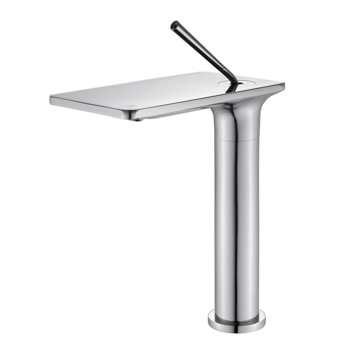 Waschbeckenarmatur, Wasserfall-Design, mit Perlator, Chrom, Aufsatzmontage, Höhe 26 cm, Dion