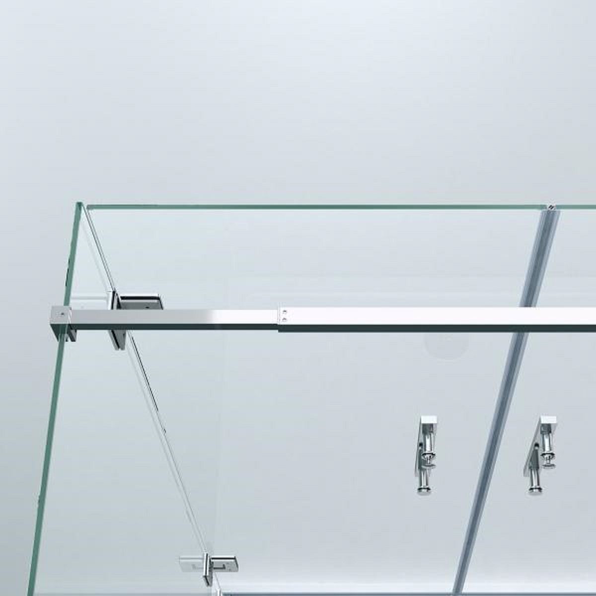 Duschkabine 40, 3 Seiten, Flügeltüren mit 180-Grad-Öffnung, 8 mm Glas, Maße 80-90 x 120 cm