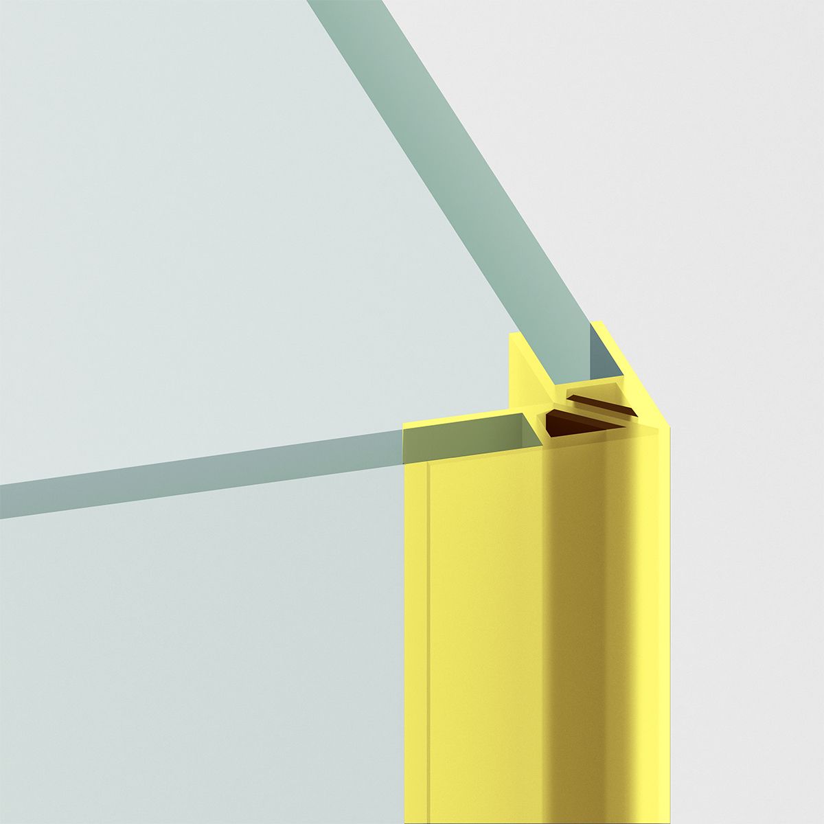 Duschkabine, 6 mm Sicherheitsglas, Transparent, Mattgold, 2 Drehtüren, Größen 70, 80, 90 x 195 cm, Hera