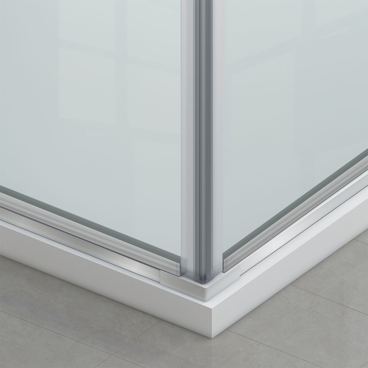 Duschkabine, Sicherheitsglas 6 mm, Transparent, Chrom, 2 Pendeltüren, Maße: 80–90×120 cm, Axis