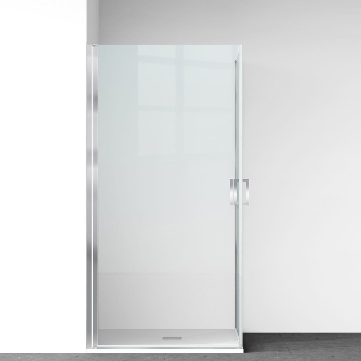 Duschkabine, 6 mm Sicherheitsglas, Transparent, Chrom, 2 Drehtüren, Größen 70, 80, 90 x 195 cm, Hera