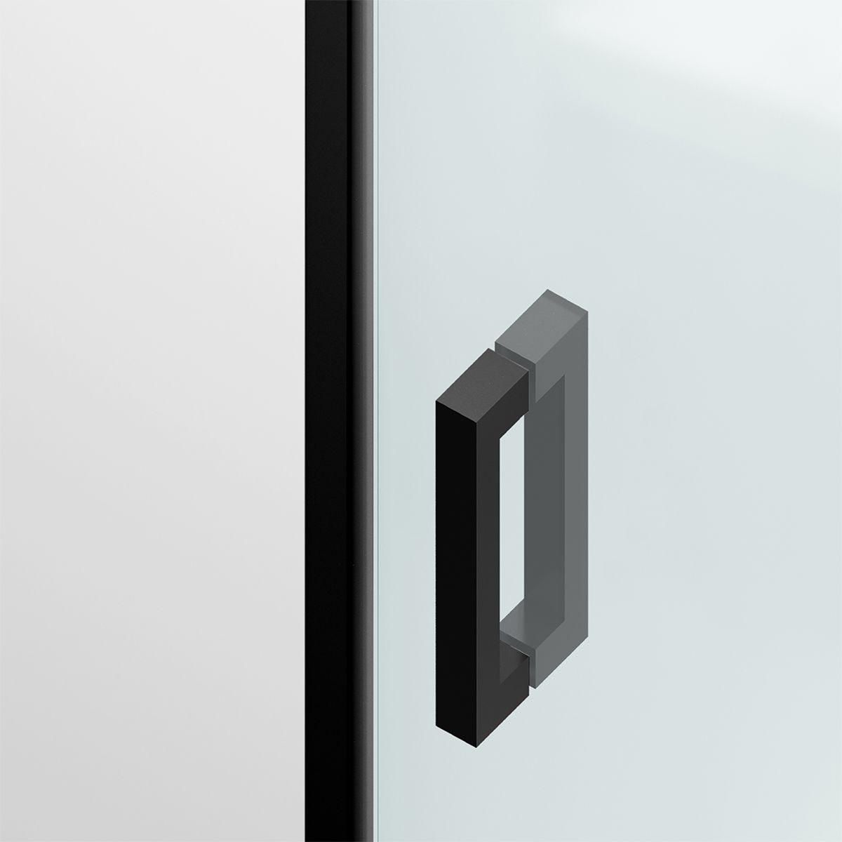 Duschkabine, 6 mm Sicherheitsglas, Transparent, Mattschwarz, 2 Drehtüren, Größen 70, 80, 90 x 195 cm, Hera