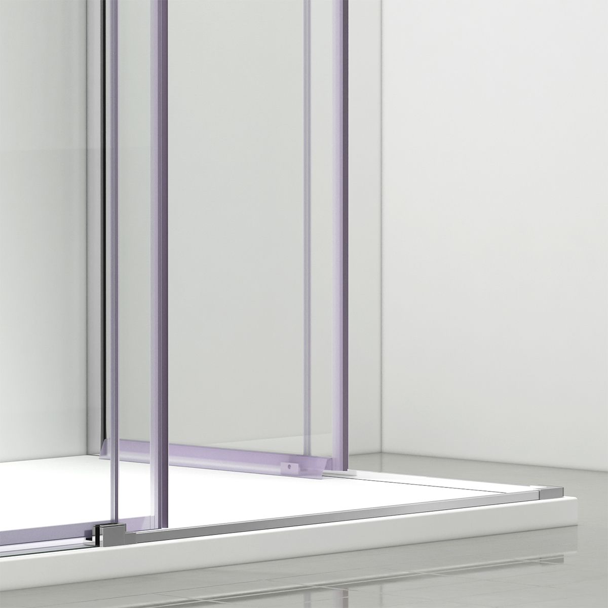 Duschkabine, 2 Schiebetüren, 6 mm Sicherheitsglas, 80-100 x 80-100 cm, Chromprofil, Medea
