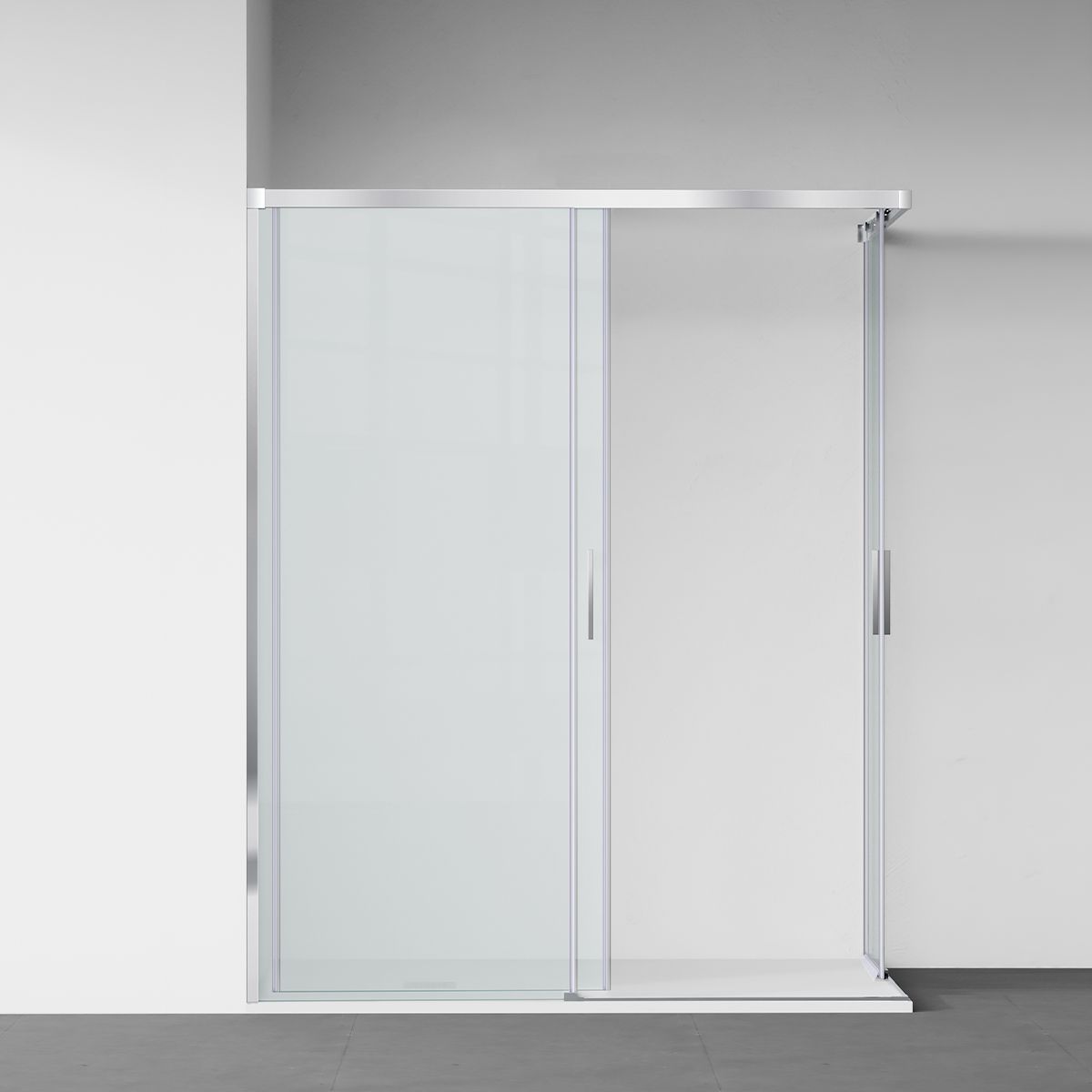 Duschkabine, 2 Schiebetüren, 6 mm Sicherheitsglas, 80-100 x 80-100 cm, Chromprofil, Medea