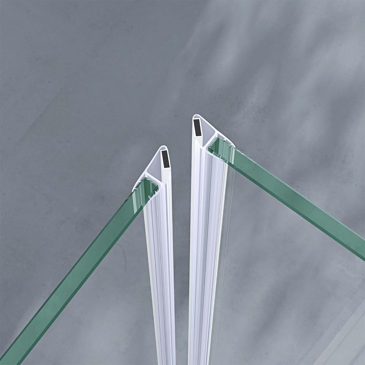 Duschkabine EGO-05, feste Wand und Batanta-Tür, 6 mm Sicherheitsglas, transparent, Maße 70-100 x 90-140 cm