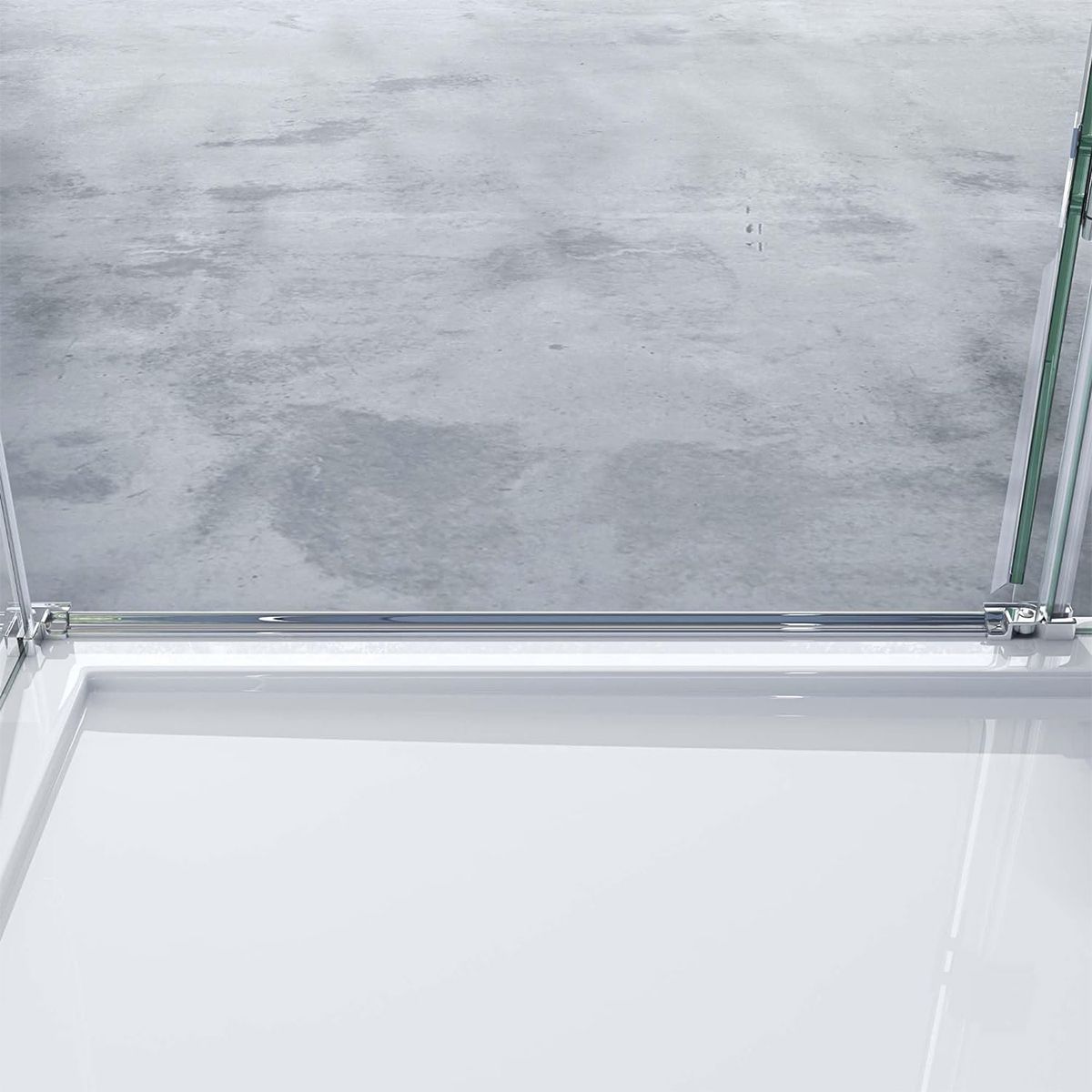 Duschkabine EGO-05, feste Wand und Batanta-Tür, 6 mm Sicherheitsglas, transparent, Maße 70-100 x 90-140 cm