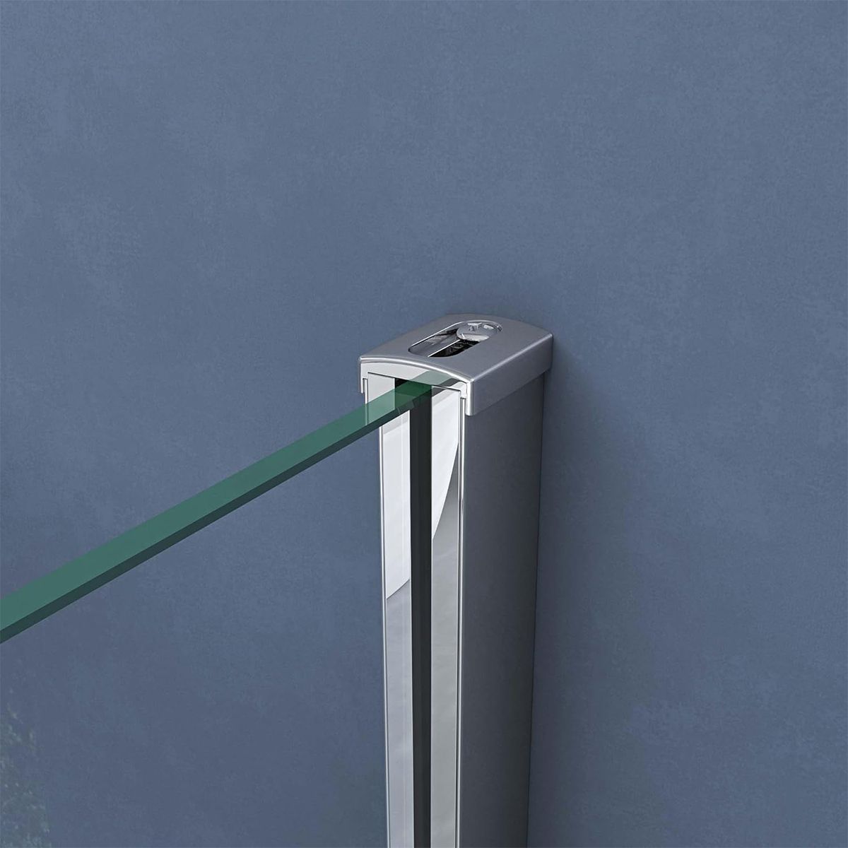 Duschkabine EGO-05, feste Wand und Batanta-Tür, 6 mm Sicherheitsglas, transparent, Maße 70-100 x 90-140 cm
