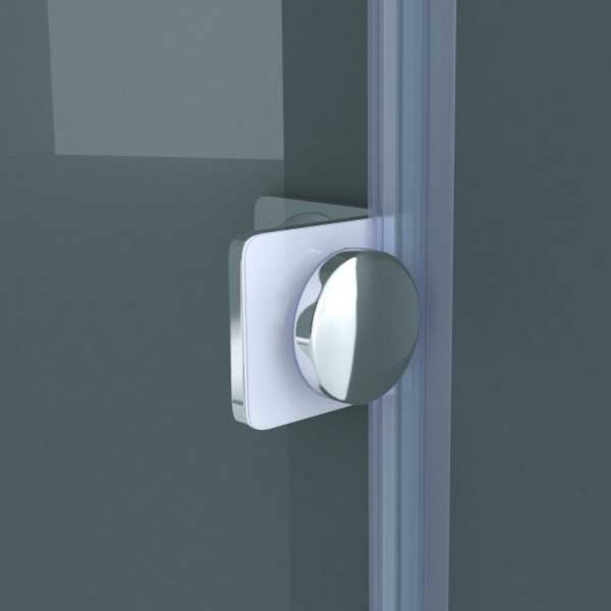 Duschkabine EGO-17-2, Festwand und Schiebetür, 8 mm Sicherheitsglas, rahmenlos, Maße nach Wahl