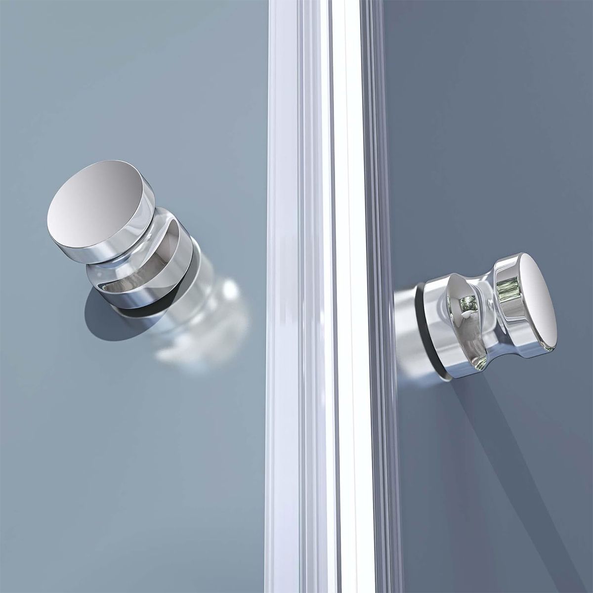 Duschkabine EGO-26, Pendeltüren, 6-mm-Sicherheitsglas, Transparent, Maße nach Wahl