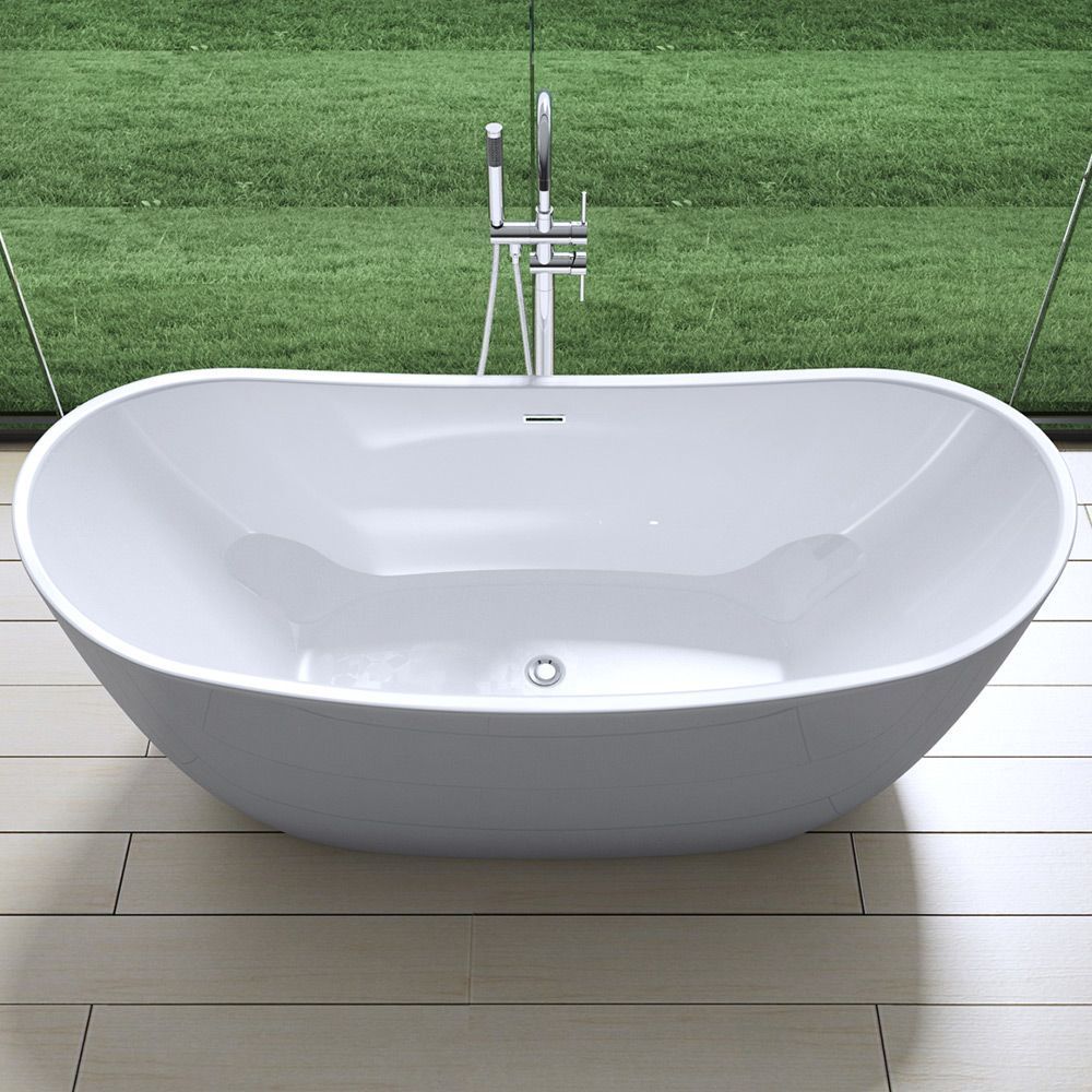 Badewanne EGO-502, 180x80x60 cm, Sanitäracryl, freistehend