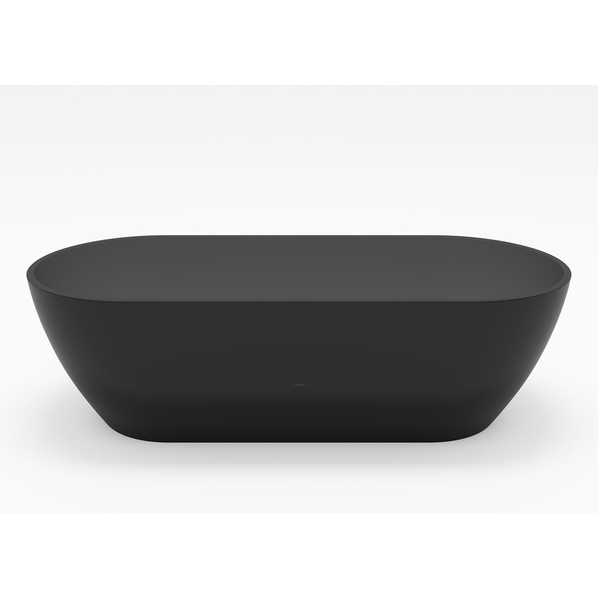 Freistehende Badewanne, CristalMood, Transparent Schwarz, 170x80 cm, mit Ablaufventil, Sole