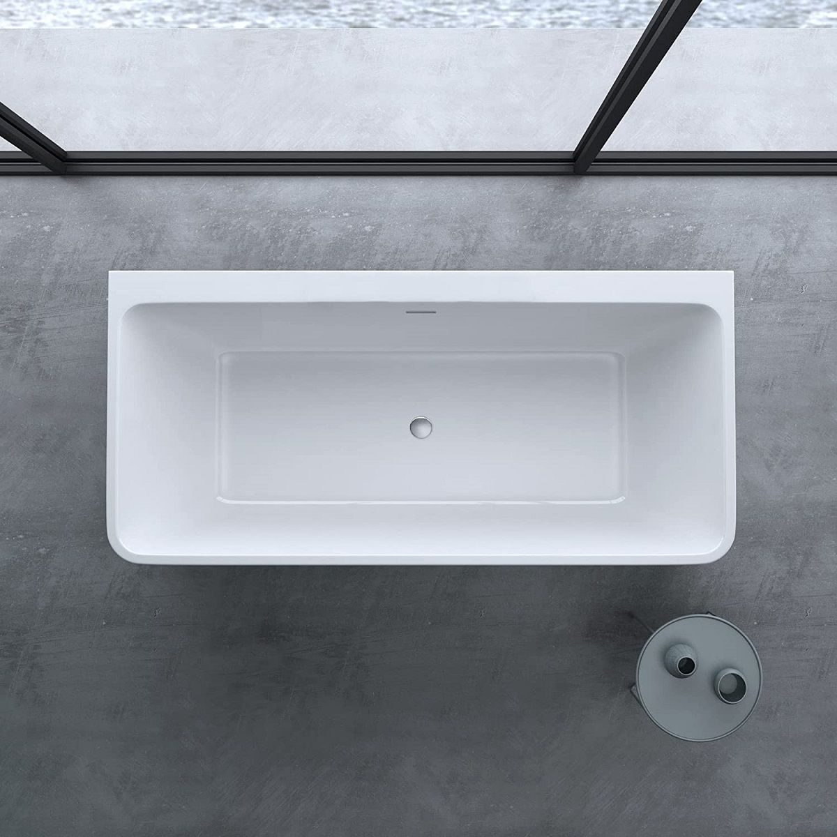 Badewanne EGO 601, freistehend, 180 cm, Sanitäracryl, Weiß