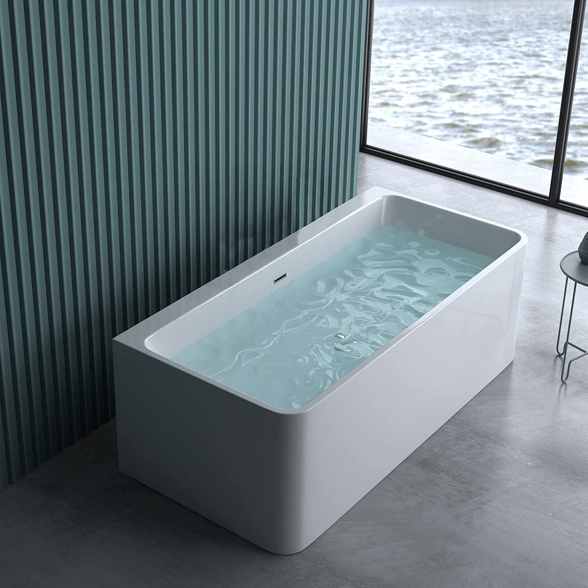Badewanne EGO 601, freistehend, 180 cm, Sanitäracryl, Weiß