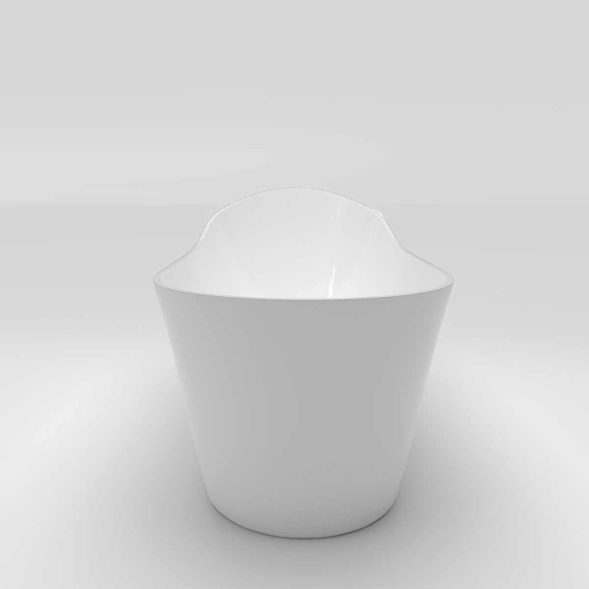 Freistehende Badewanne, Sanitäracryl, glänzend Weiß, 170x75 cm, Wärmedämmung, Agota