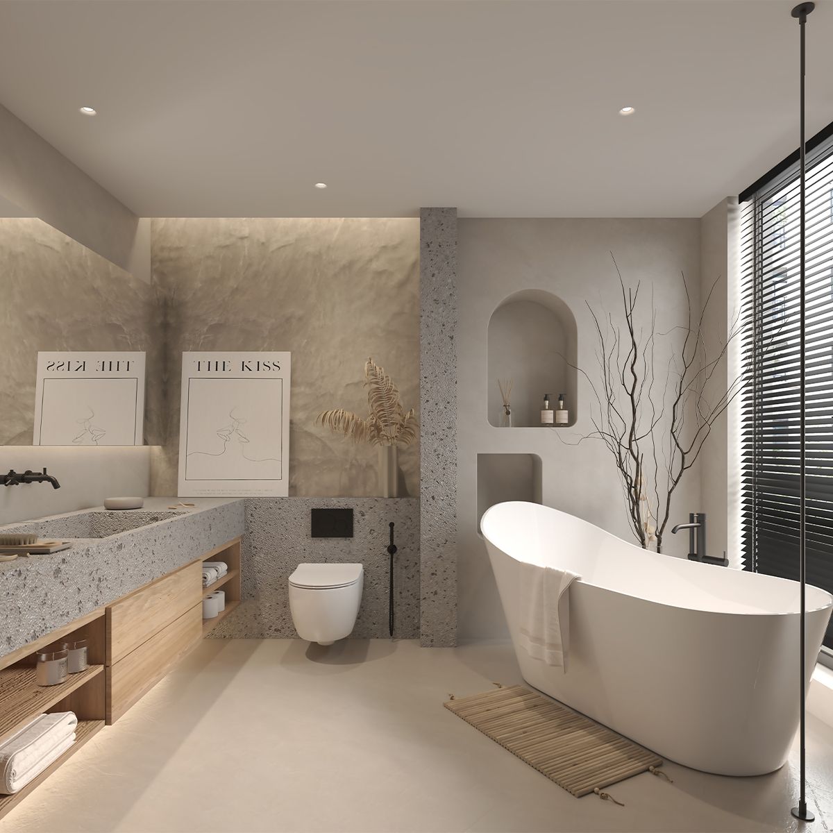 Freistehende Badewanne, Sanitäracryl, glänzend Weiß, 170x75 cm, Wärmedämmung, Agota