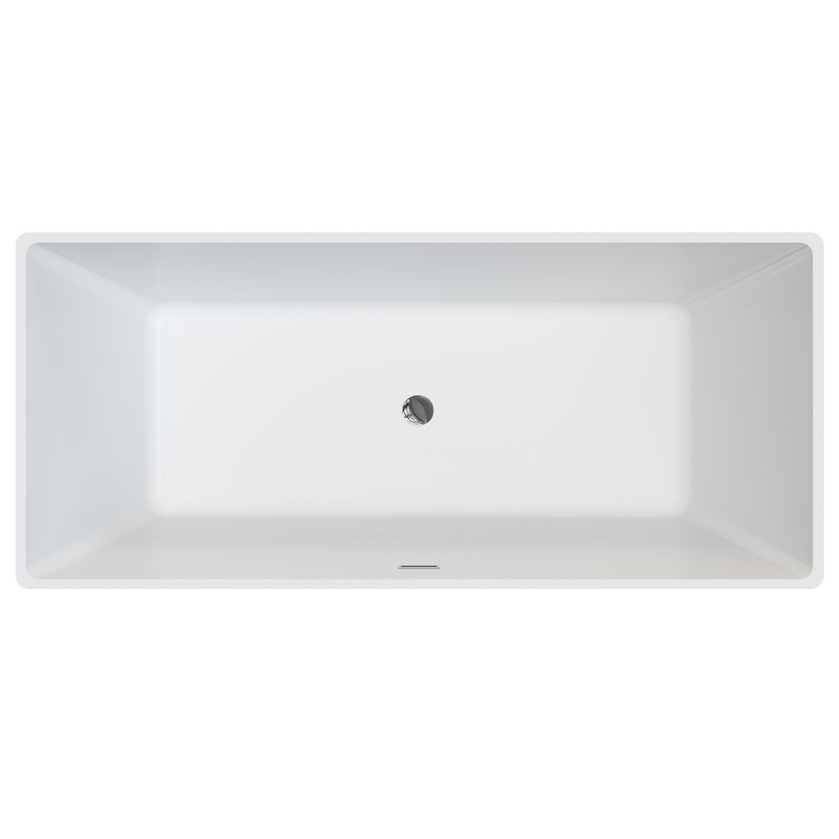 Freistehende Badewanne, Sanitäracryl, glänzend Weiß, 170x75 cm, Wärmedämmung, Cora