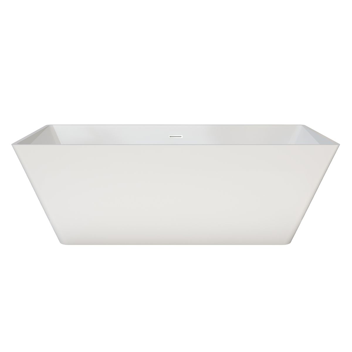 Freistehende Badewanne, Sanitäracryl, glänzend Weiß, 170x75 cm, Wärmedämmung, Cora