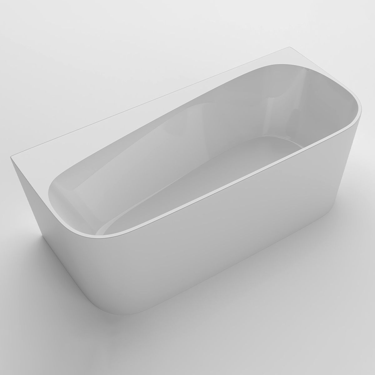 Freistehende Badewanne, Sanitäracryl, glänzend Weiß, 160,170 oder 180 cm, Wärmedämmung, Joe