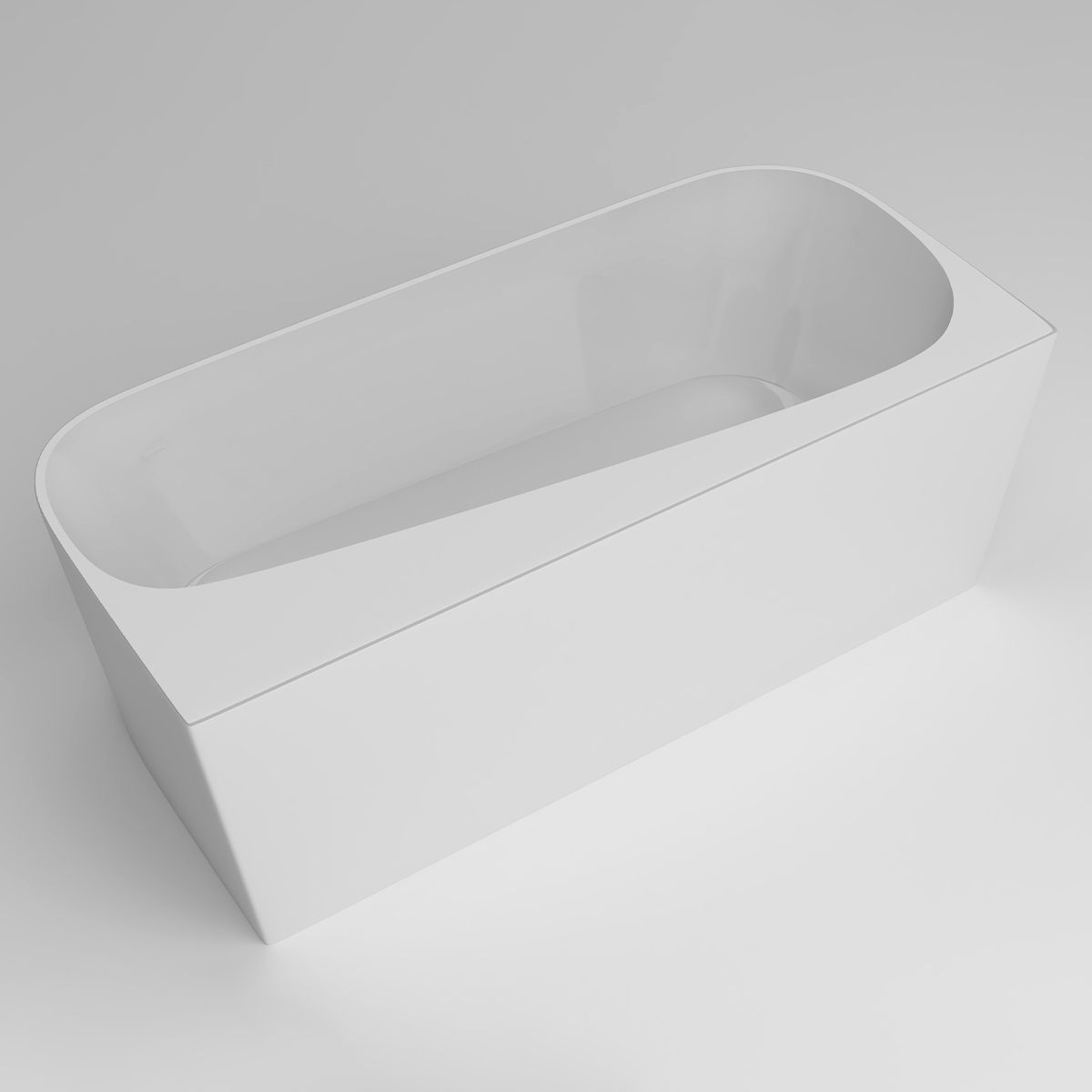 Freistehende Badewanne, Sanitäracryl, glänzend Weiß, 160,170 oder 180 cm, Wärmedämmung, Joe