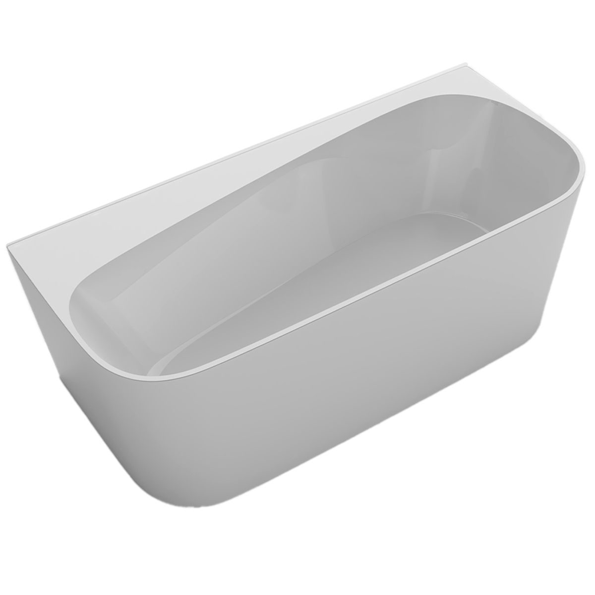Freistehende Badewanne, Sanitäracryl, glänzend Weiß, 160,170 oder 180 cm, Wärmedämmung, Joe