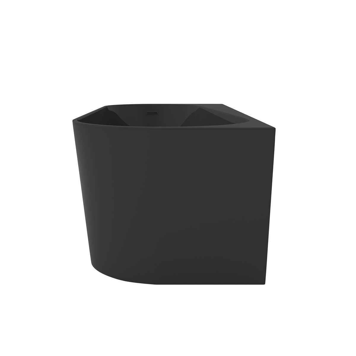 Freistehende Badewanne, Sanitäracryl, glänzend Schwarz, 170x75 cm, Wärmedämmung, Joe