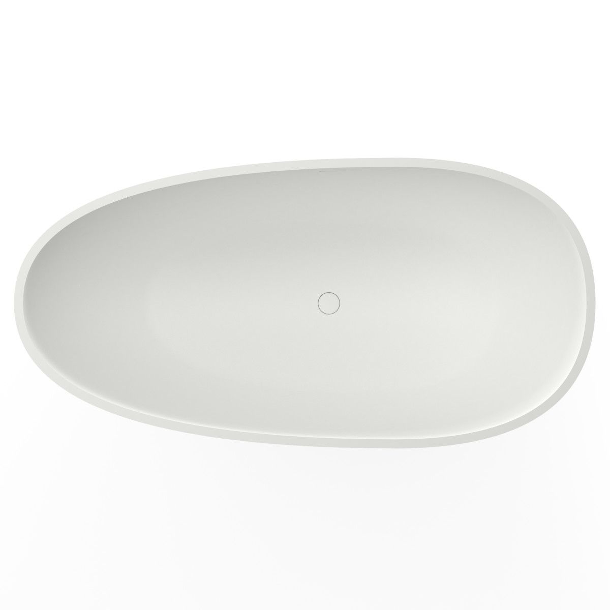 Badewanne Ivete, Coroian-Verbundstoff, glänzend Weiß, 169 cm, Wärmedämmung, freistehend