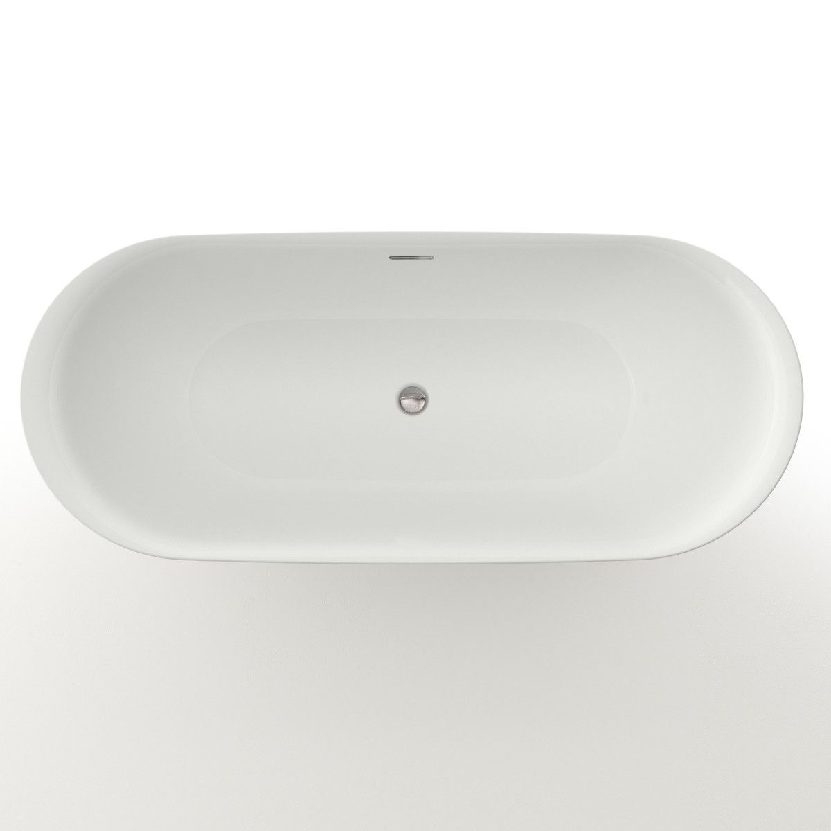 Badewanne Kevin, Sanitäracryl, glänzend Weiß, 150, 160, 170 cm, Wärmedämmung, freistehend