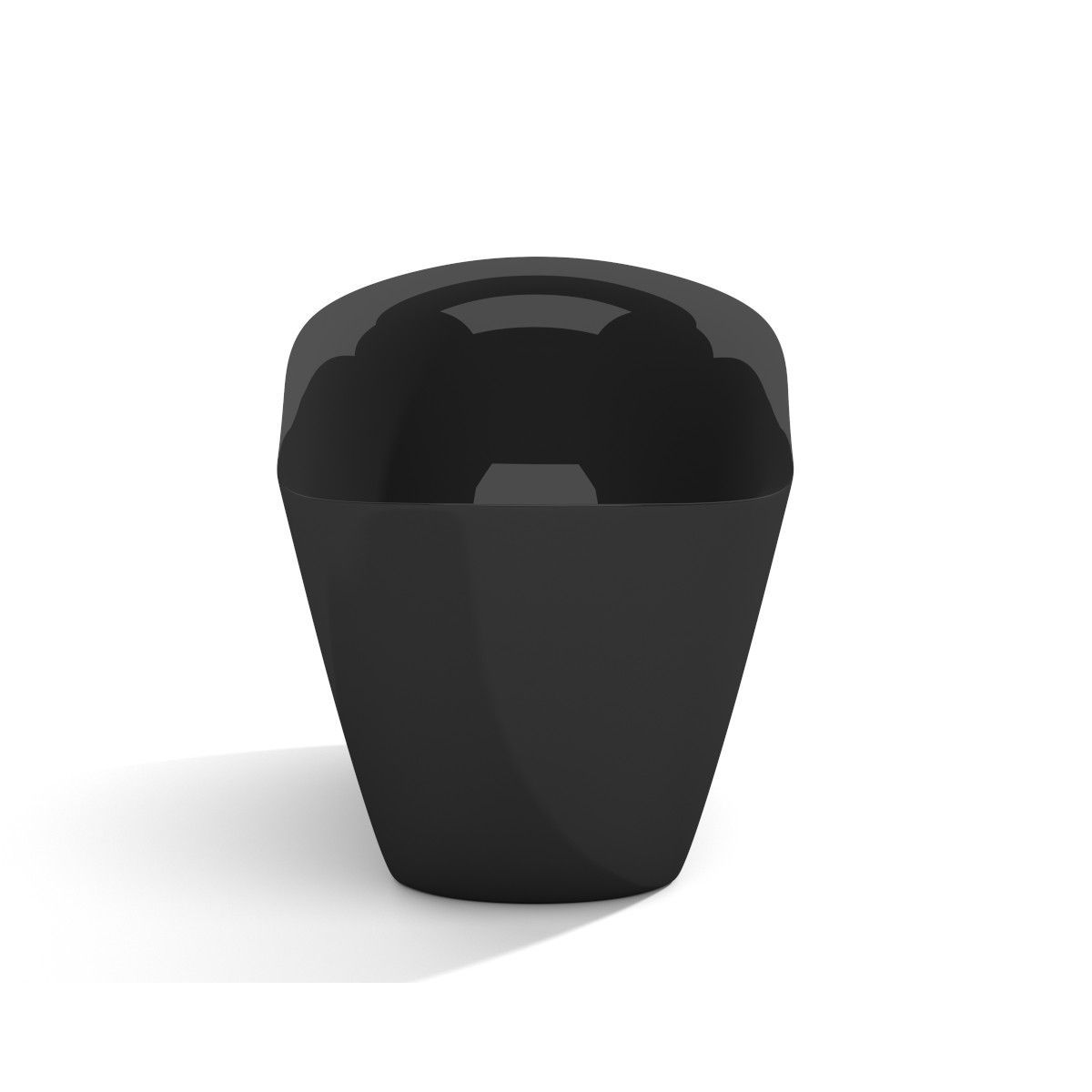Badewanne Kevin, Sanitäracryl, Schwarz glänzend innen und außen, 170 cm, wärmeisolierend, freistehend