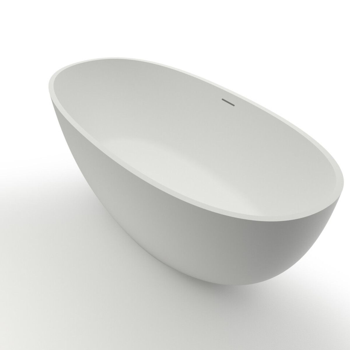 Badewanne Lulu, Coroian-Verbundstoff, Weiß, 170 oder 180 cm, Wärmedämmung, freistehend