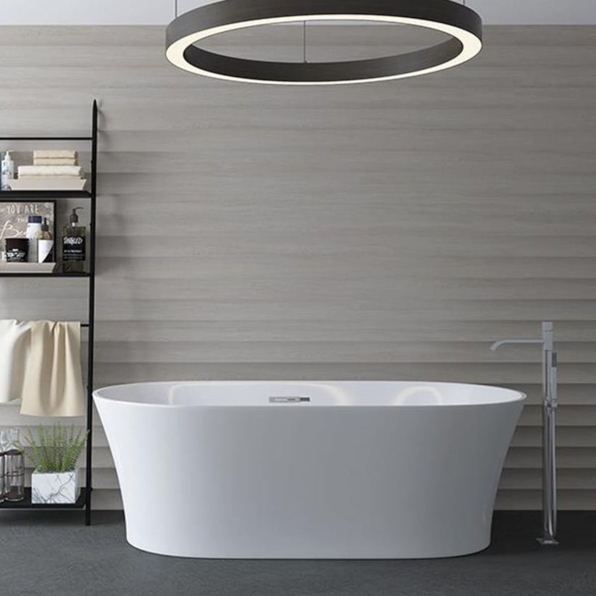 Badewanne Maluma, freistehend, 184x87 cm, glänzend Weiß, Royalty Line by Ego