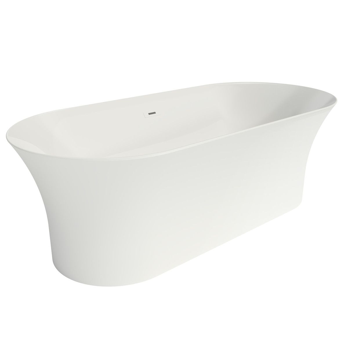 Badewanne Maluma, freistehend, 184x87 cm, glänzend Weiß, Royalty Line by Ego