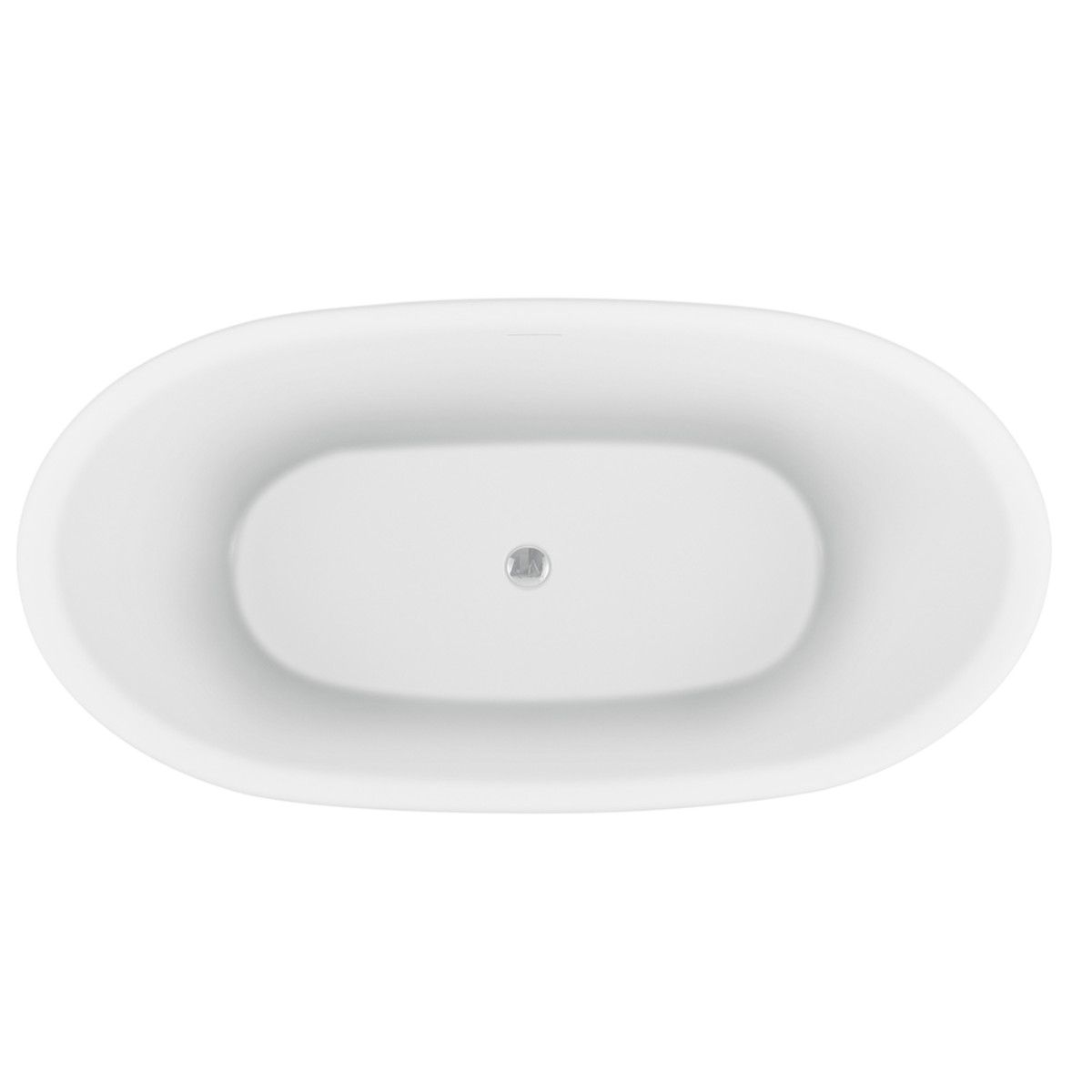 Freistehende Badewanne EGO Haiti, 170x78 cm, Sanitäracryl, glänzend Weiß, minimalistisches Design