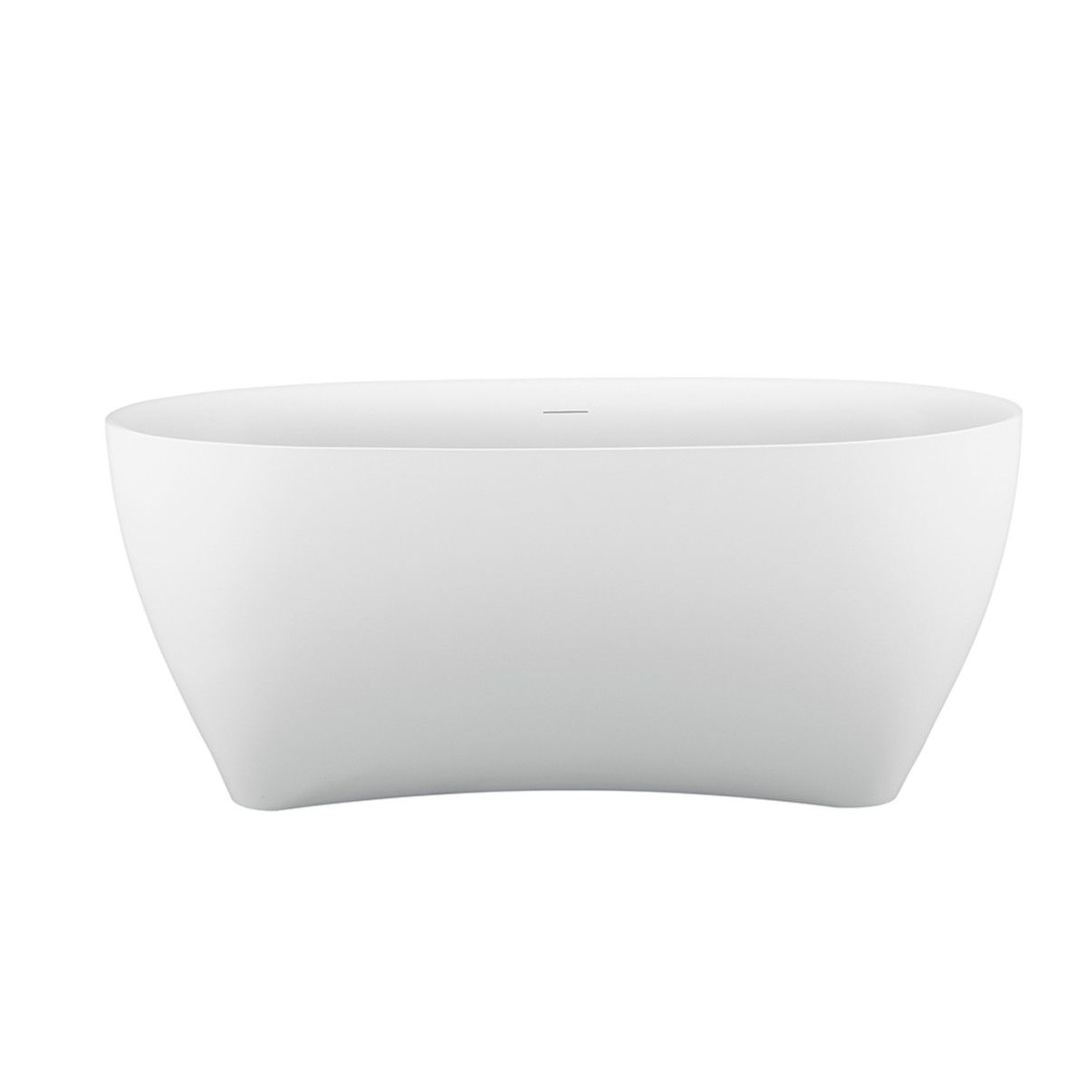 Freistehende Badewanne EGO Haiti, 170x78 cm, Sanitäracryl, glänzend Weiß, minimalistisches Design