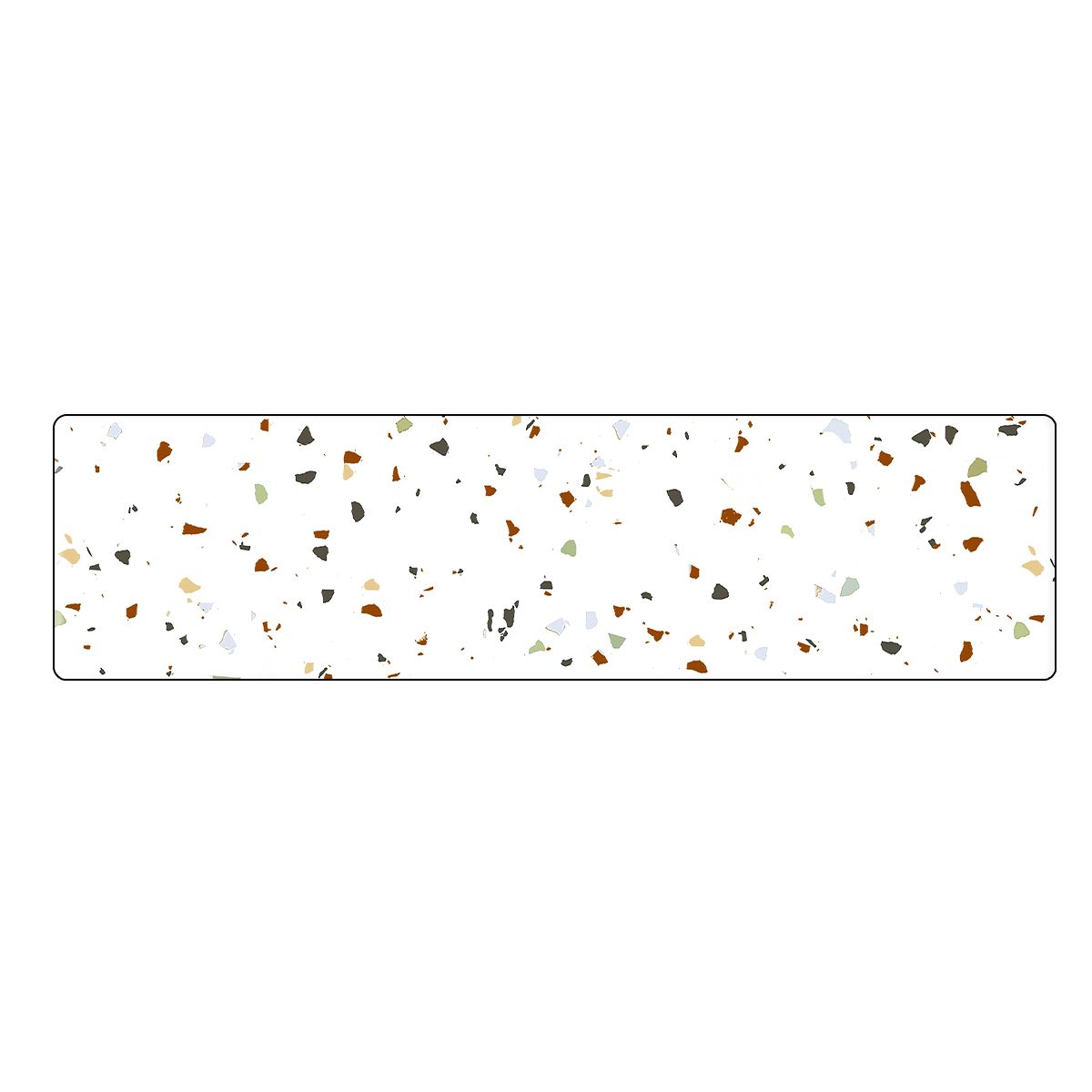 Duschwanne, Weiß, Terrazzo Finish, Mineralkomposit, Höhe 2,5 cm, Maße 100-120x80-90 cm, zuschneidbar, Antonio