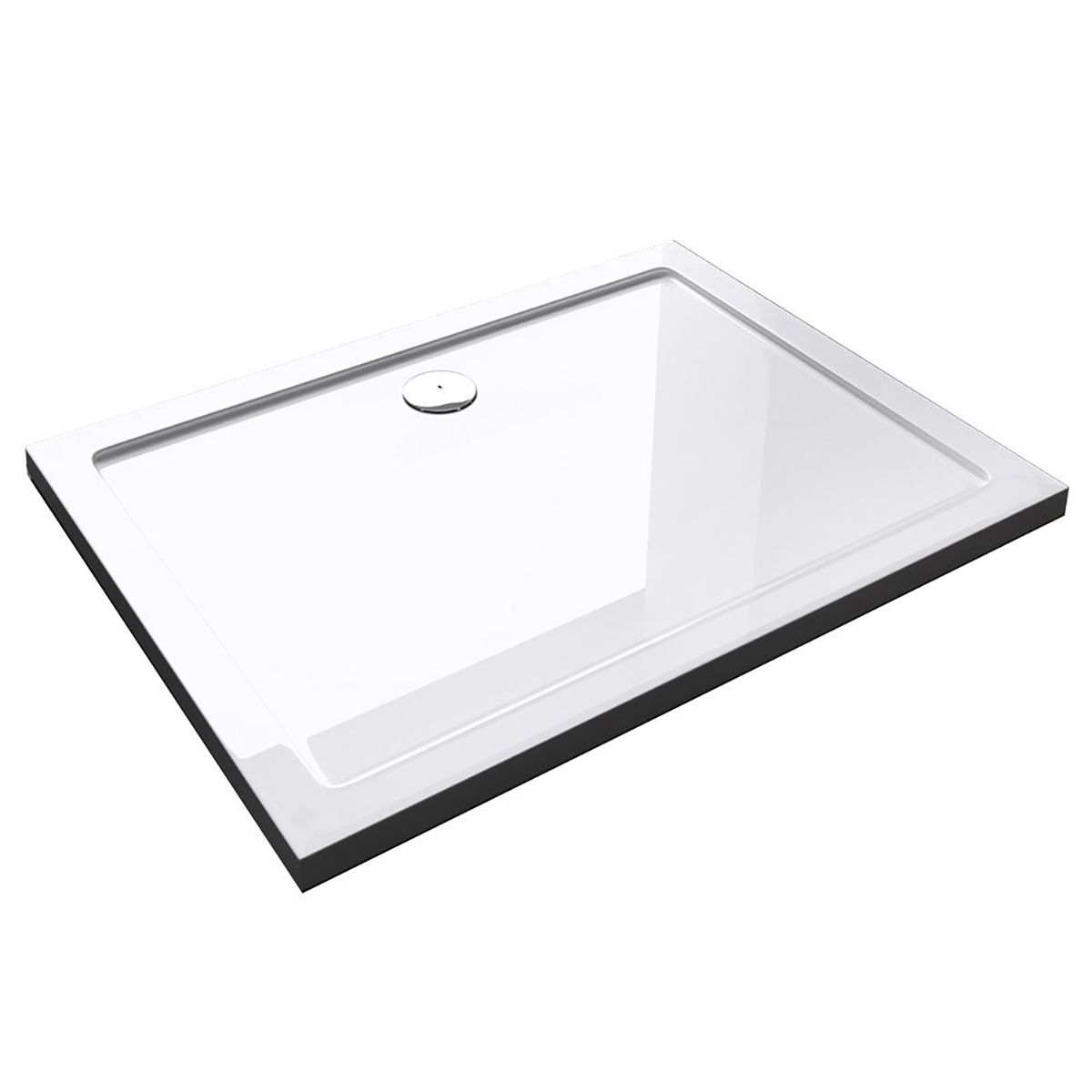 Rechteckige Slim-Duschwanne, inkl. Siphon, 4 cm Höhe, Größen von 80-90x100-160 cm, Sanitäracryl, EGO-FARO