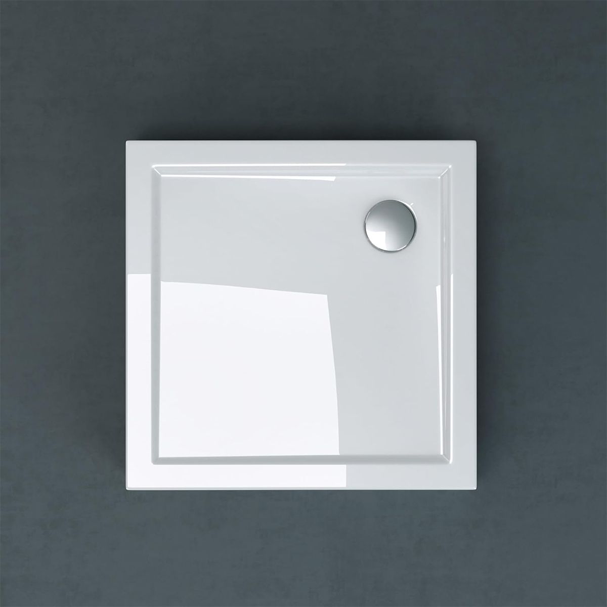 Duschwanne, Acryl, Größen 90x90, 100x100 cm, mit Siphon, Höhe 14 cm, EGO-F1H