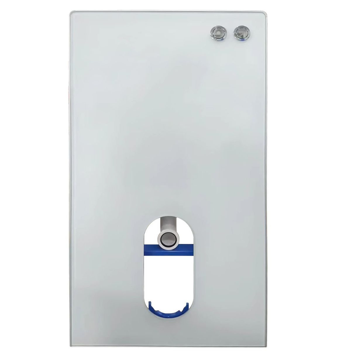 WC-Rahmen mit Spülkasten aus weißem Sicherheitsglas, Größe 50x103 cm, Bodenmontage, Ego-Lilium