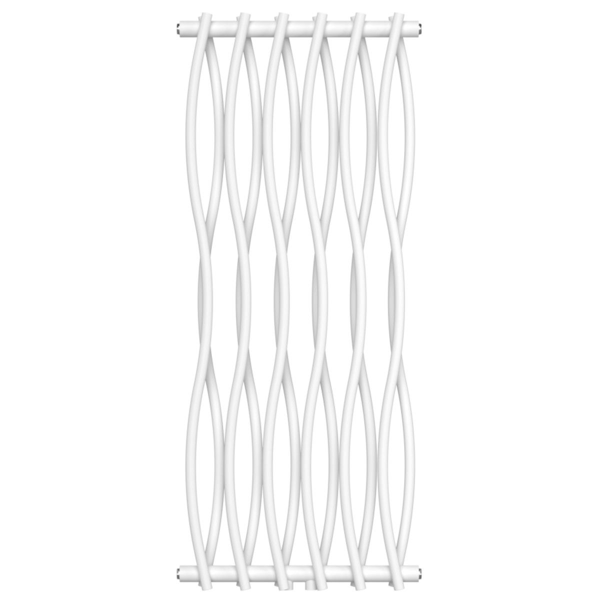 Dekorativer Heizkörper, Weiß, 120x50 cm, 506 W, 12 Elemente, Stahl, für Bad oder Zimmer, Emre