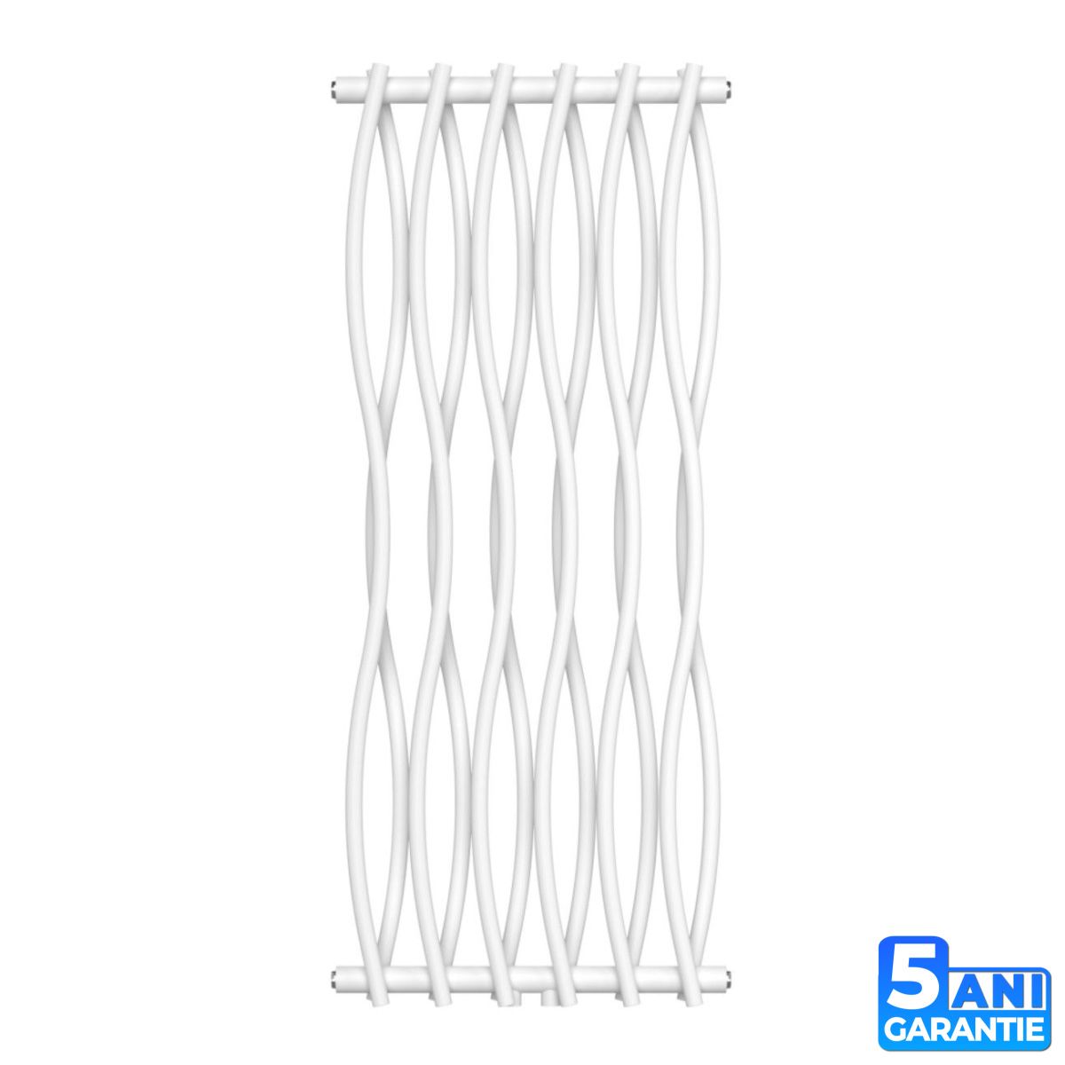 Dekorativer Heizkörper, Weiß, 120x50 cm, 506 W, 12 Elemente, Stahl, für Bad oder Zimmer, Emre