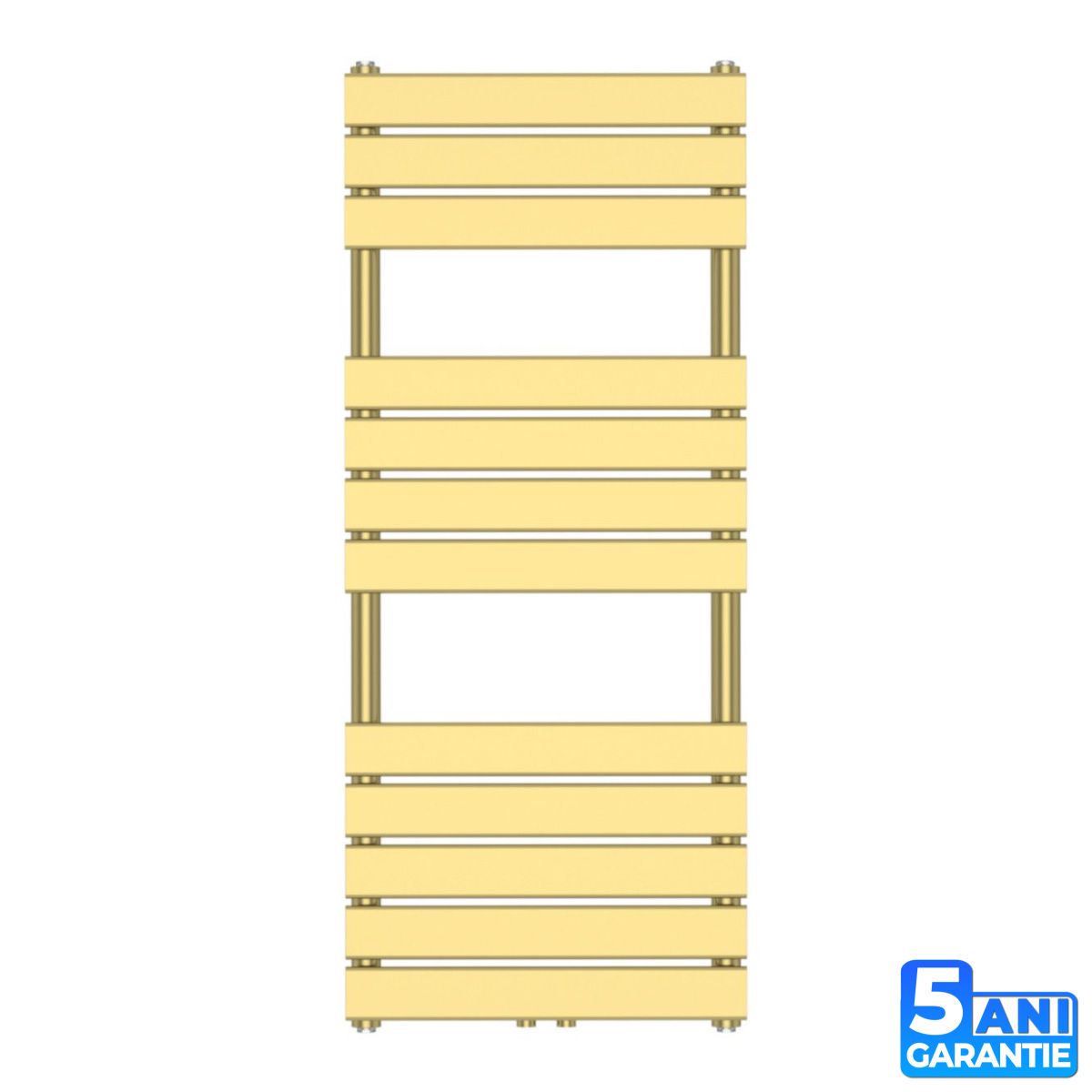 EGO Heizkörper – Nadir, Gebürstetes Gold, Handtuchheizkörper aus Stahl, 120 oder 140 x 50 cm