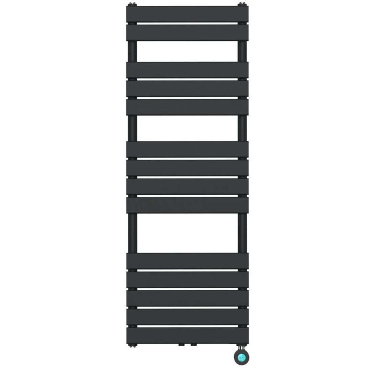 Elektrischer Heizkörper mit LCD-Thermostat, Wochenprogrammierung, Timer, Handtuchhalter, 120-140-160x50 cm, Anthrazit, Nadir