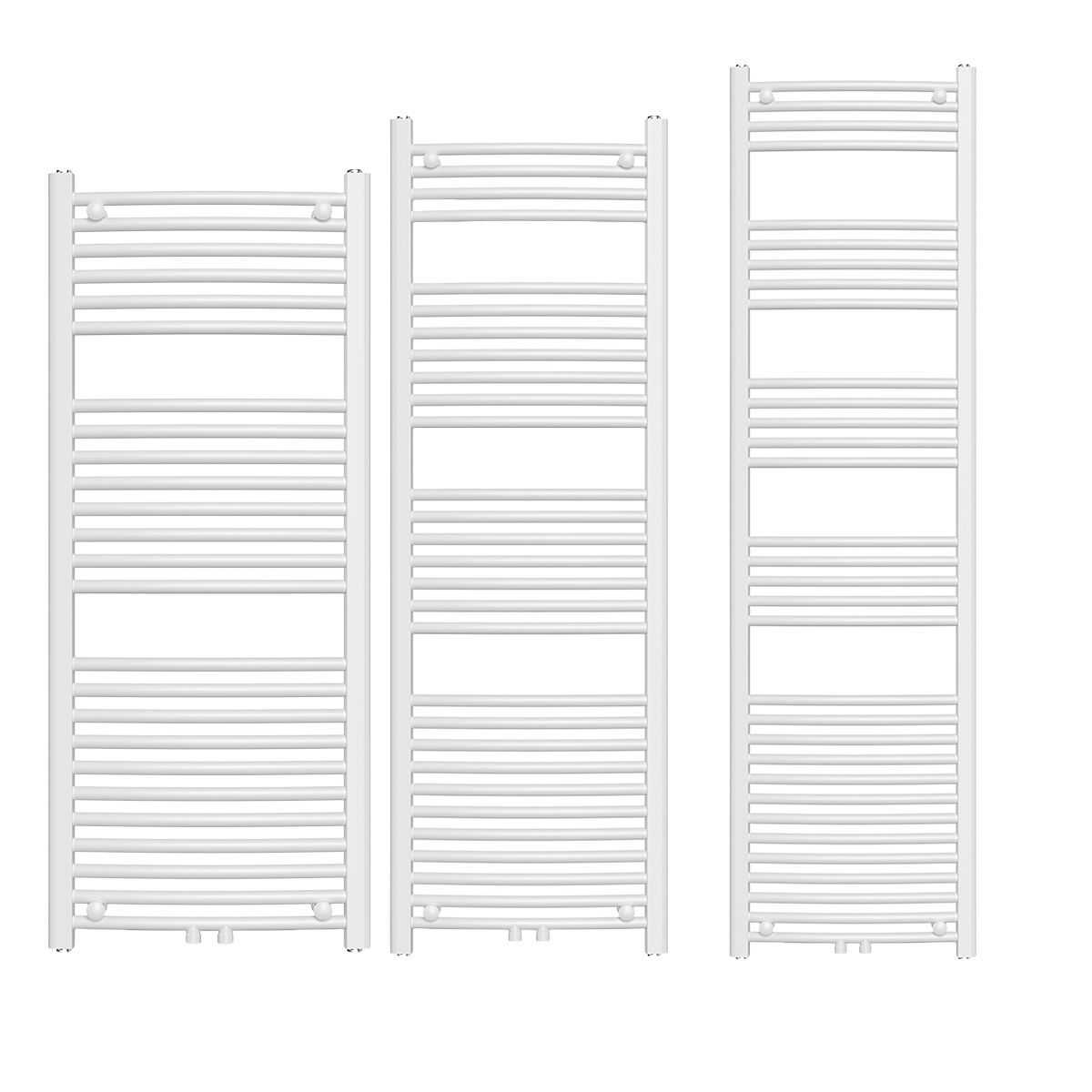 Heizkörper, Handtuchheizkörper aus Stahl, 120-150-180x50 cm, Weiß, Gebogenes Design, Terma