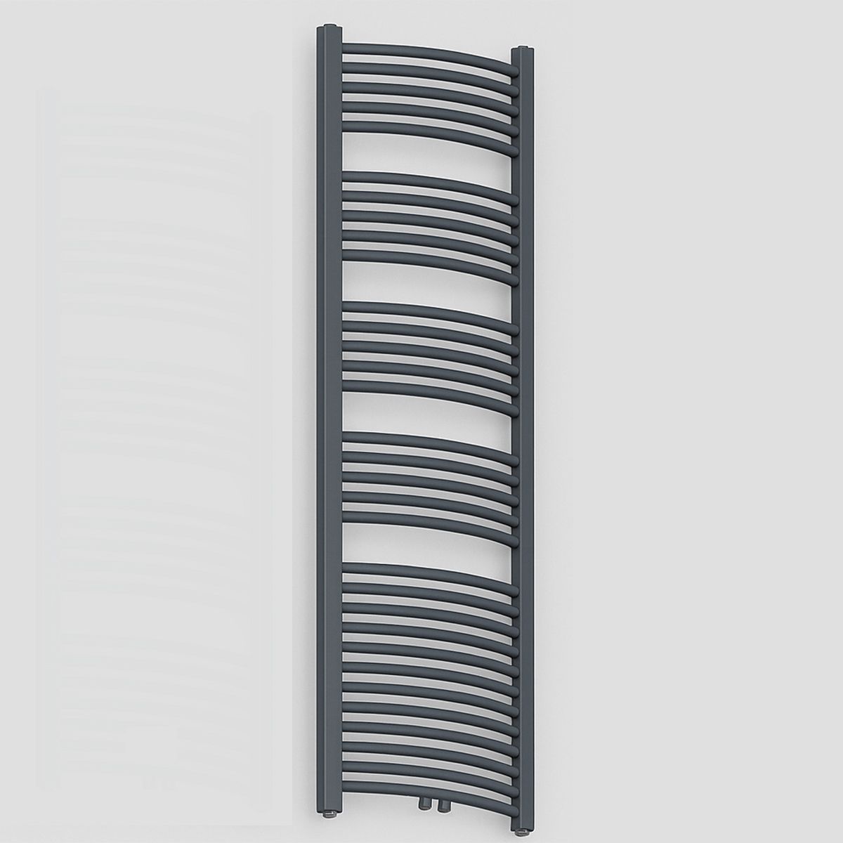 Heizkörper, Handtuchheizkörper aus Stahl, 120-150-180x50 cm, Anthrazit, Gebogenes Design, Terma